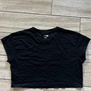 Gymshark black crop top medium